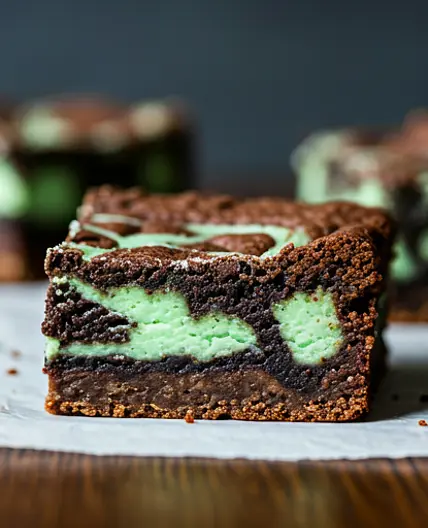 Chocolate Mint Swirl Cookie Bars