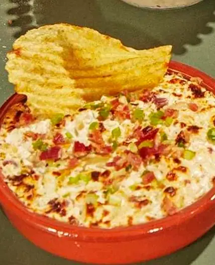 Baked Clam Dip with Bacon and Green Onions