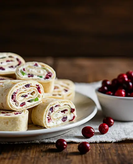 Cranberry Cream Cheese Pinwheels