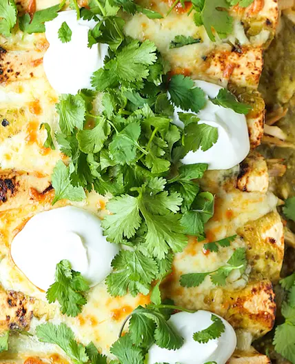 Green Chicken Enchiladas