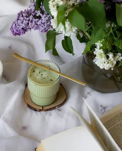 Lavender Matcha Protein Latte