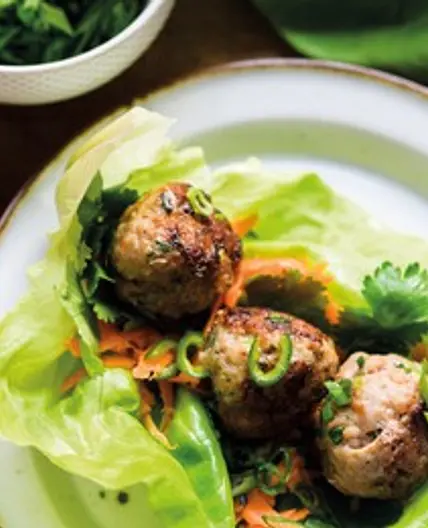 Vietnamese Meatball Lettuce Wrap
