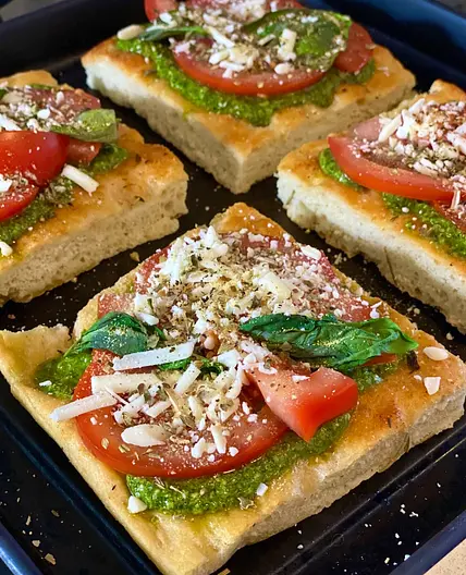Homemade Vegan Pesto Pizza