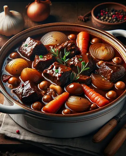 Boeuf bourguignon allégé