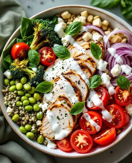 Ultra High-Protein Caprese Power Bowl