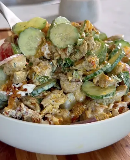 CHICKEN SHAWARMA CRISPY RICE SALAD
