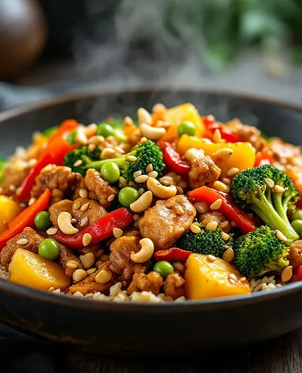 Protein-Packed Ginger Pineapple Chicken Stir Fry