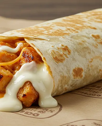 Cheesy Garlic Chicken Wraps