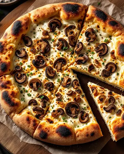 High-Protein Smoky Mushroom Flammkuchen