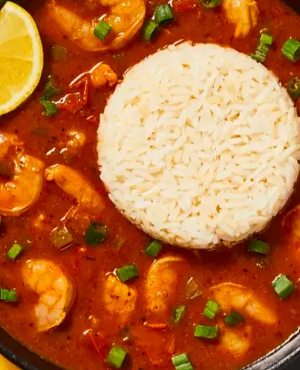 Louisiana-Style Shrimp Étoufée (Meal w/ rice)