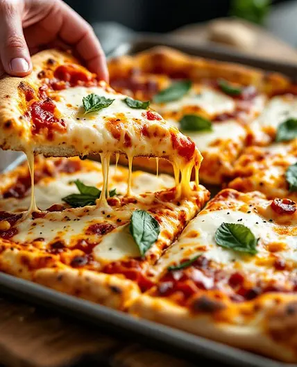 High-Protein Sheet Pan Pizza with Spicy Garlic Butter