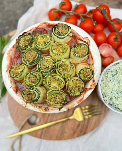 COURGETTE LASAGNE ROLLUPS