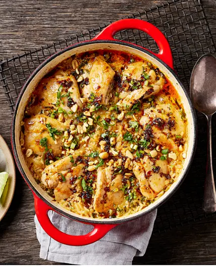 One-pot Sticky Coconut Chicken Rice