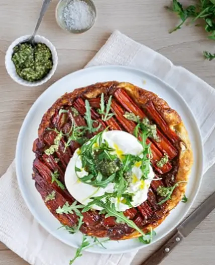 Tatin de carottes au miel et balsamique burrata