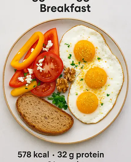 🍳 Eggs & Veggies Breakfast (High-Protein, Mediterranean-Style)