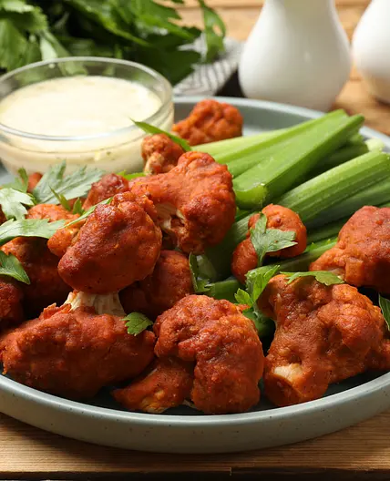 Crispy Buffalo Cauliflower Bites