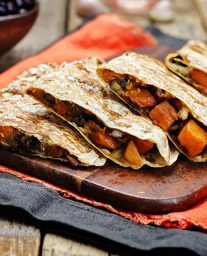 Black Bean & Spiced Sweet Potato Quesadillas