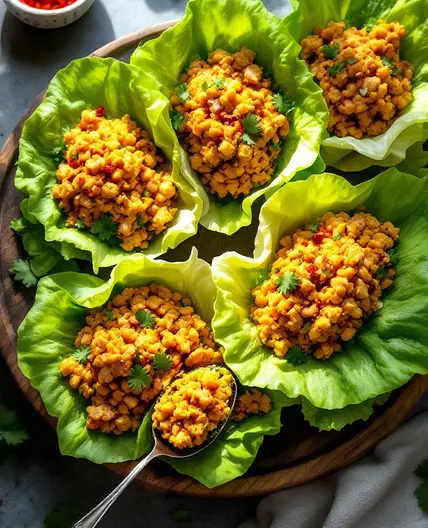 Golden Pork & Chicken Lettuce Wraps