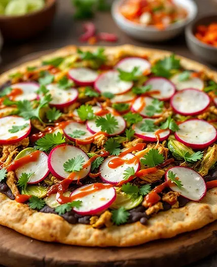 High-Protein Pizza "Tlayuda"