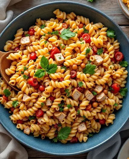 High-Protein Mediterranean Macaroni Salad