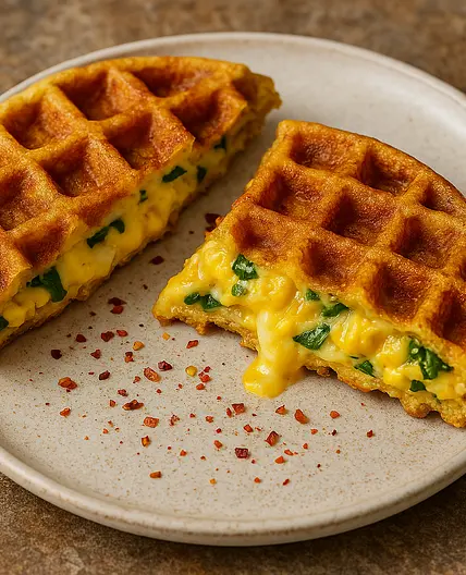 Gaufres oeufs-fromage