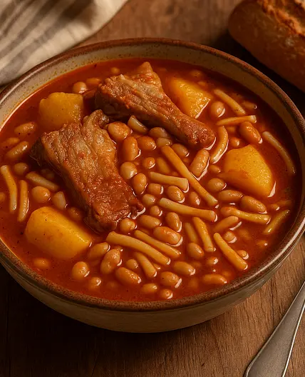 Rancho con costilla al estilo del día lluvioso