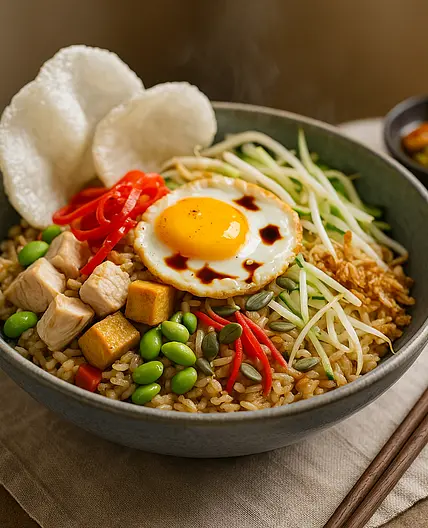 High-Protein Hainanese Chicken Fried Rice