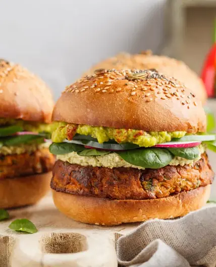 Oven-Baked Sweet Potato Burgers