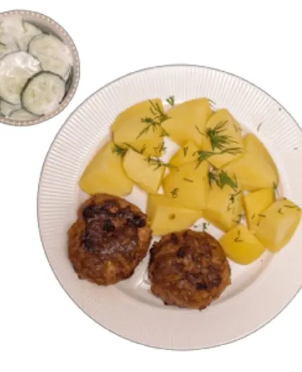 Kotlet drobiowy z ziemniakami 710/710