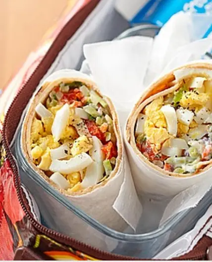 EGG AND BROCCOLI SLAW WRAP