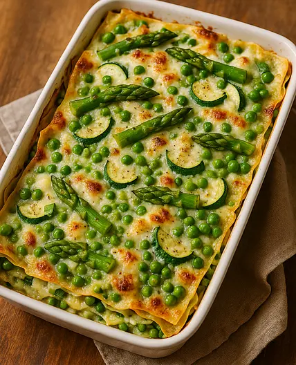 Lasagne végétarienne aux légumes du printemps