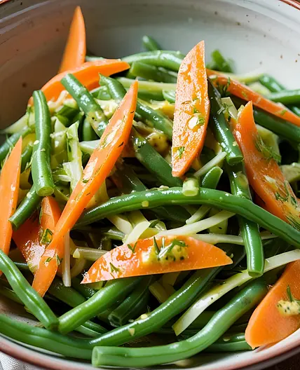 Ensalada de judías verdes y zanahoria