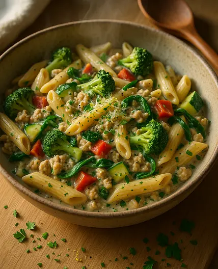 High-Protein Chicken Mince Pasta