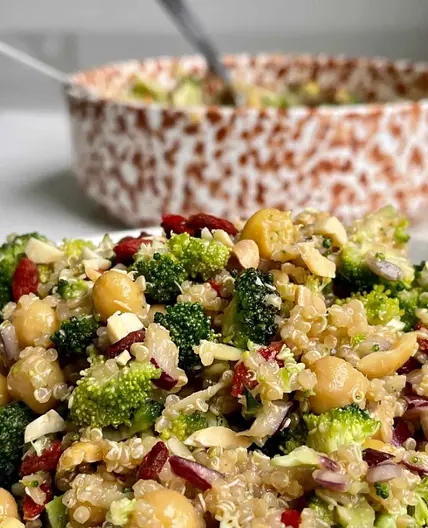 High Protein Chopped Broccoli Salad