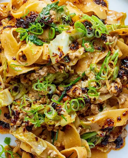 Peanut Pork Pappardelle