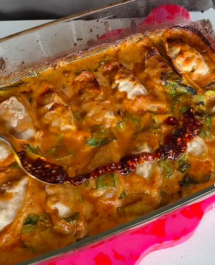 One pan red curry dumplings