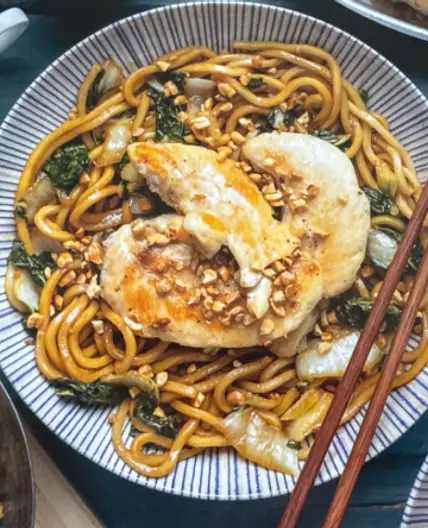 Chicken Mee Goreng with Baby Bok Choy