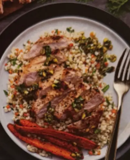 Seared Pork Chops with Pistachio-Parsley Gremolata