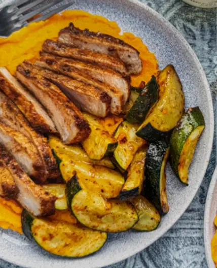 Caribbean Smoky Mango Pork Chops