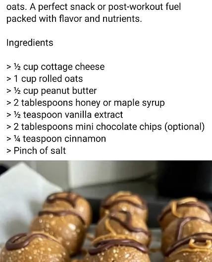 No-Bake cottage cheese, peanut butter bites