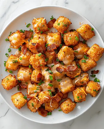 Crispy Irish Potato Bites with Cheddar & Bacon