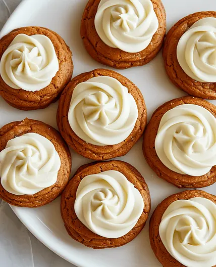 Pumpkin Spice Cookies with Cream Cheese Frosting