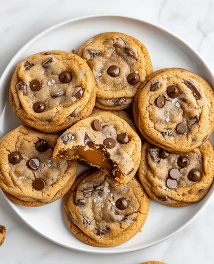 Caramel Surprise Chocolate Chip Cookies
