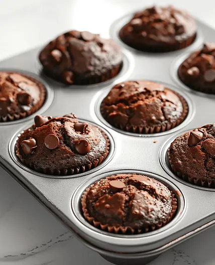 Double Chocolate Banana Morning Muffins