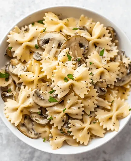 Creamy Truffle Mushroom Farfalle