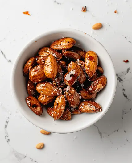Spicy Roasted Almonds with Honey and Sea Salt