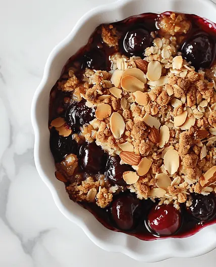 Cherry Almond Crumble