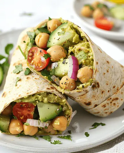 Avocado Chickpea Salad Wraps