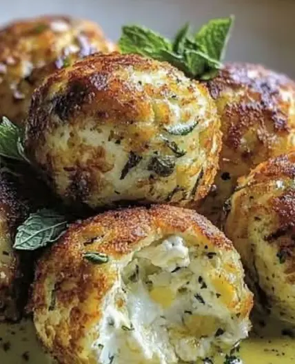 Boulettes de courgettes et feta à la sauce curry menthe