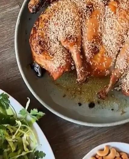 Soy Glazed Sesame Chicken & Salad
